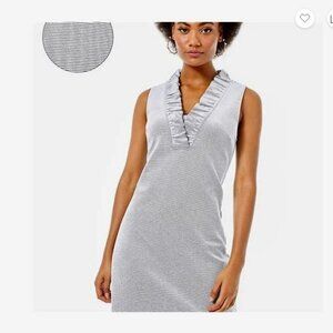 Lilly Pulitzer Tisbury Sleeveless Shift Dress Lucky Catch Stripe M True Navy